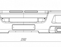Бампер фар 65115 (рейсталинг) (Технотрон) Синий RAL 5010
